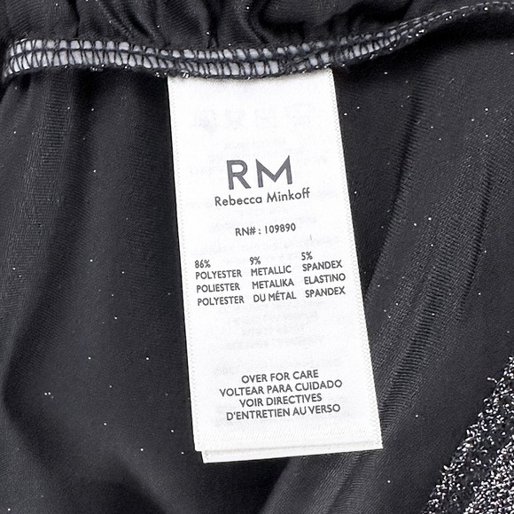 REBECCA MINKOFF‎ Shimmer Metallic Tank Top • Large • silver, black - Picture 8 of 8